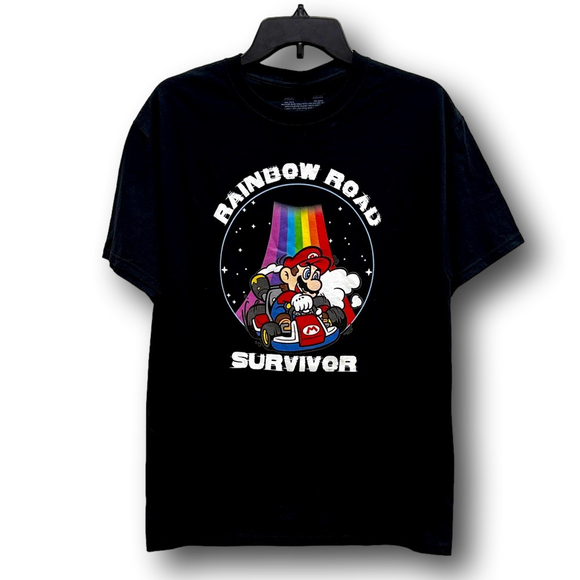 Nintendo Mario Kart "Rainbow Road Survivor" Graphic T-Shirt - Size Medium - NWT - Picture 1 of 3